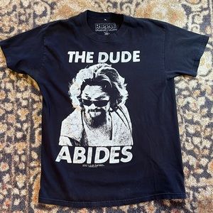 Big Lebowski The Dude Abides black t shirt VTG